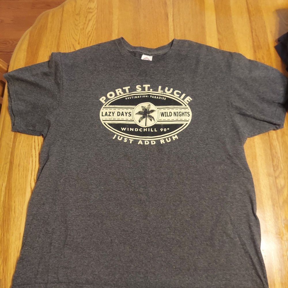 Delta Dark Gray Graphic Tee Port St. Lucie Mens XL